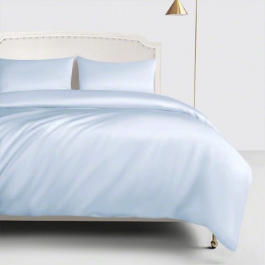 Cheap Baby Blue 22 Momme Mulberry Silk Duvet Cover