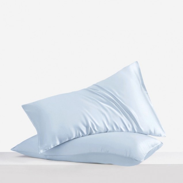 Cheap Baby Blue Envelope 22 Momme Mulberry Silk Pillowcase