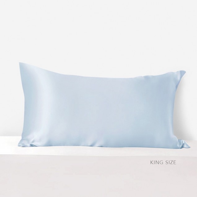 Cheap Baby Blue Envelope 22 Momme Mulberry Silk Pillowcase