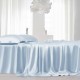 Cheap Baby Blue 22 Momme Mulberry Silk Sheet Set