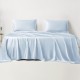 Cheap Baby Blue 22 Momme Mulberry Silk Sheet Set