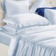 Cheap Baby Blue 3 PCS 22 Momme Mulberry Silk Duvet Cover Set