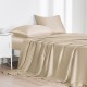 Cheap Beige 22 Momme Mulberry Silk Flat Sheet