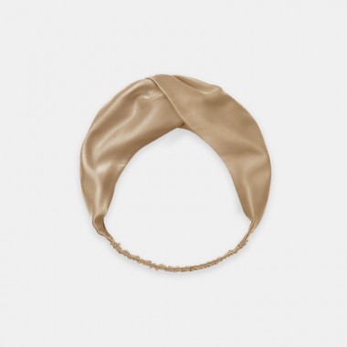Cheap Beige Mulberry Silk Headband