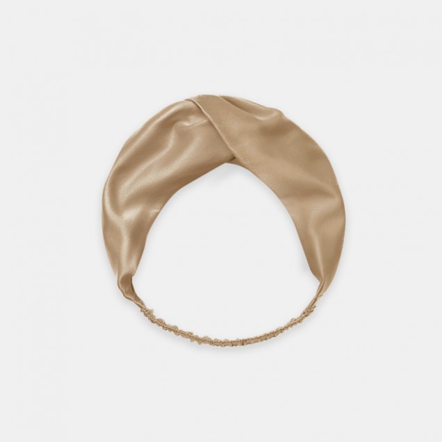 Cheap Beige Mulberry Silk Headband