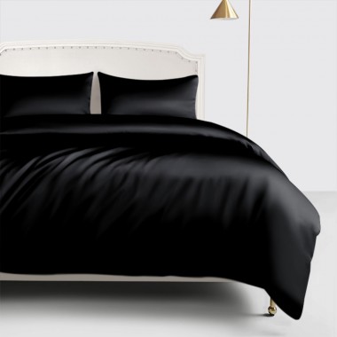 Cheap Black 22 Momme Mulberry Silk Duvet Cover