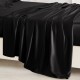 Cheap Black 22 Momme Mulberry Silk Flat Sheet