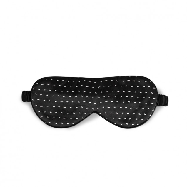 Cheap Black Dot Silk Sleep Mask