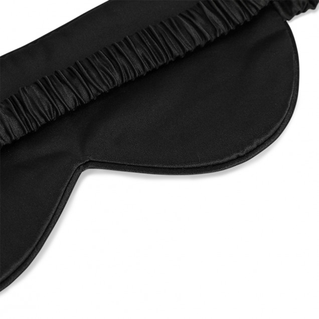 Cheap Black Dot Silk Sleep Mask