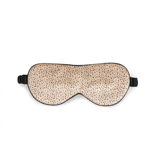 Cheap Black & Gold Silk Sleep Mask