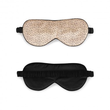 Cheap Black & Gold Silk Sleep Mask