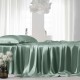 Cheap Celadon Green 22 Momme Mulberry Silk Flat Sheet