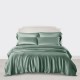 Cheap Celadon Green 3 PCS 22 Momme Mulberry Silk Duvet Cover Set