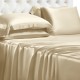 Cheap Champagne 22 Momme Mulberry Silk Sheet Set