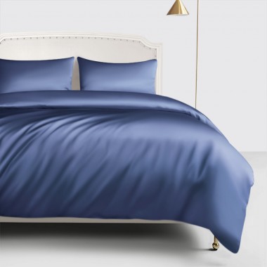 Cheap Dark Blue 22 Momme Mulberry Silk Duvet Cover