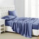 Cheap Dark Blue 22 Momme Mulberry Silk Sheet Set