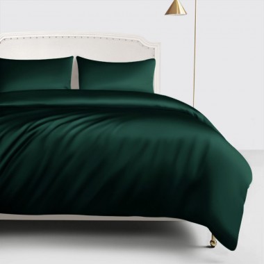 Cheap Dark Green 22 Momme Mulberry Silk Duvet Cover