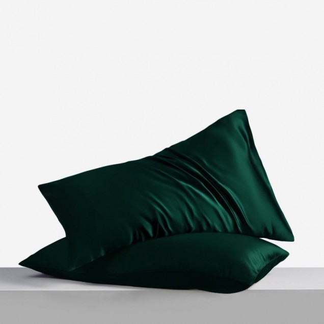 Cheap Dark Green Envelope 22 Momme Mulberry Silk Pillowcase