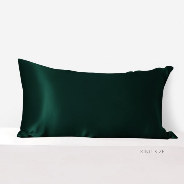 Cheap Dark Green Envelope 22 Momme Mulberry Silk Pillowcase