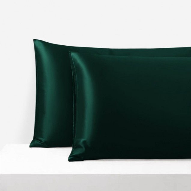 Cheap Dark Green Envelope 22 Momme Mulberry Silk Pillowcase