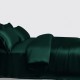 Cheap Dark Green 3 PCS 22 Momme Mulberry Silk Duvet Cover Set