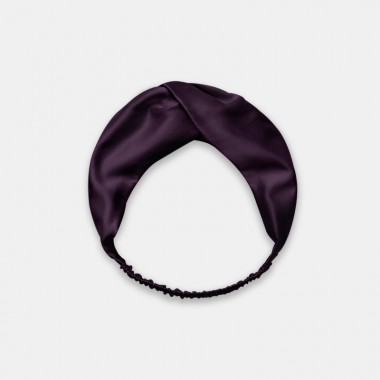 Cheap Dark Purple Mulberry Silk Headband