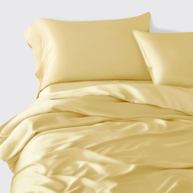 Cheap Gold 22 Momme Mulberry Silk Duvet Cover