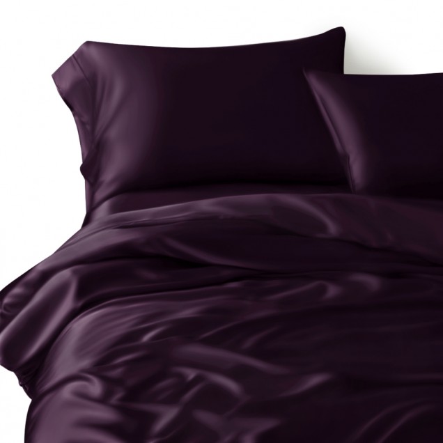 Cheap Grape 22 Momme Mulberry Silk Duvet Cover