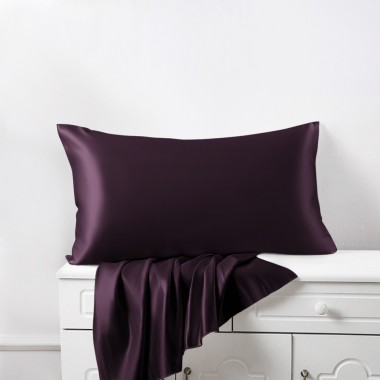 Cheap Grape 22 Momme Mulberry Silk Pillowcase with Hidden Zipper