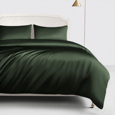 Cheap Hunter Green 22 Momme Mulberry Silk Duvet Cover