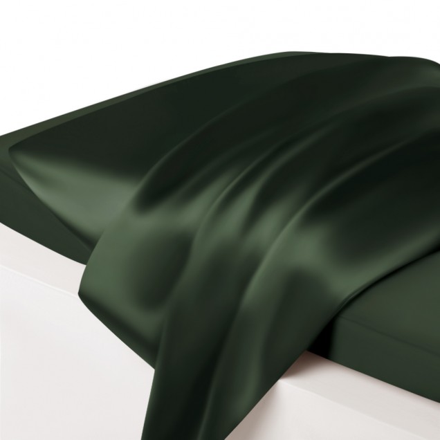 Cheap Hunter Green Envelope 22 Momme Mulberry Silk Pillowcase