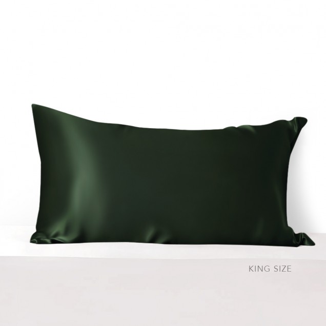 Cheap Hunter Green 22 Momme Mulberry Silk Pillowcase with Hidden Zipper