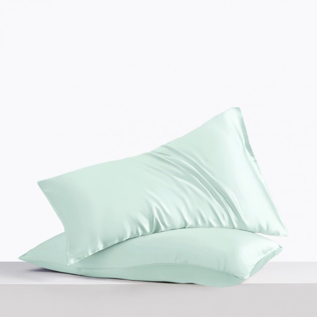 Cheap Light Cyan Envelope 22 Momme Mulberry Silk Pillowcase