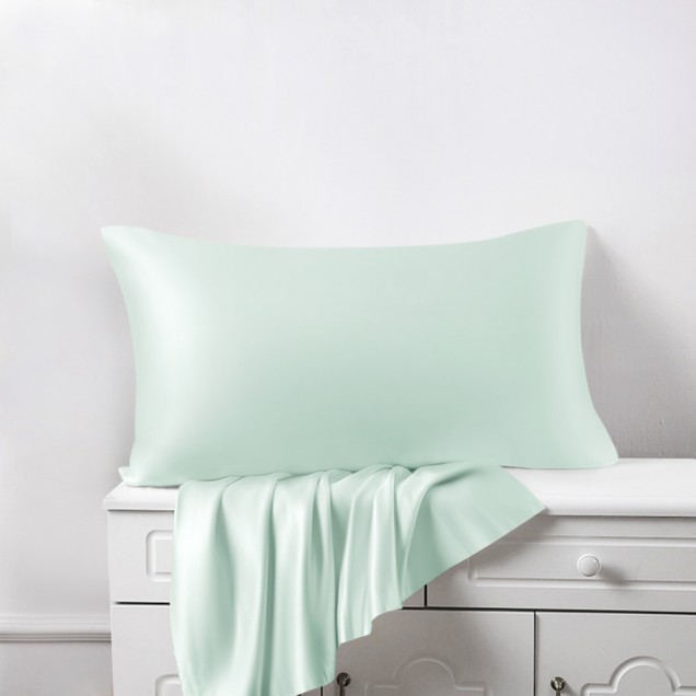 Cheap Light Cyan Envelope 22 Momme Mulberry Silk Pillowcase