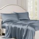 Cheap Misty Blue 22 Momme Mulberry Silk Flat Sheet