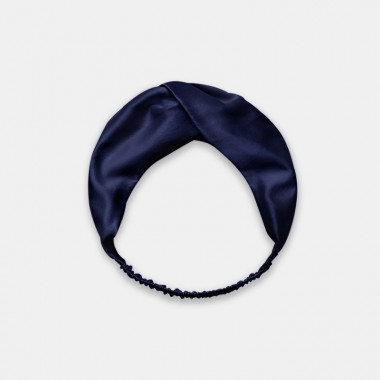Cheap Navy Mulberry Silk Headband