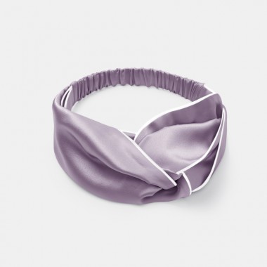 Cheap Purple & Ivory Silk Headband