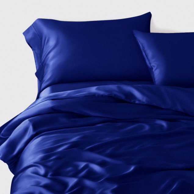 Cheap Royal Blue 22 Momme Mulberry Silk Duvet Cover