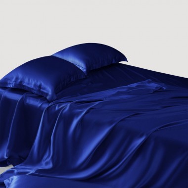 Cheap Royal Blue 22 Momme Mulberry Silk Sheet Set