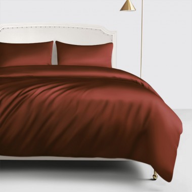 Cheap Rust Red 22 Momme Mulberry Silk Duvet Cover