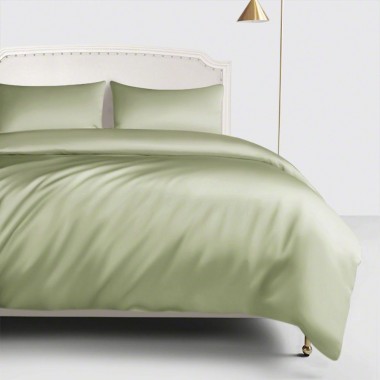 Cheap Sage Green 22 Momme Mulberry Silk Duvet Cover