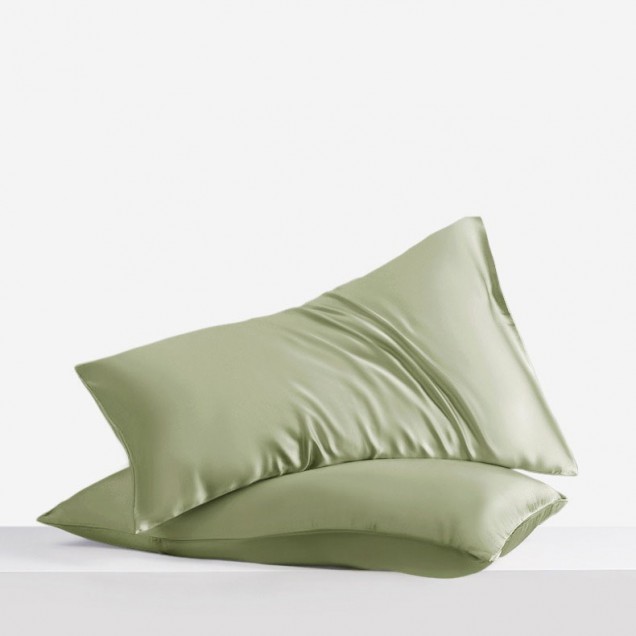 Cheap Sage Green Envelope 22 Momme Mulberry Silk Pillowcase