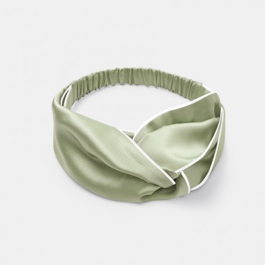 Cheap Sage Green & Ivory Silk Headband