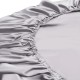 Cheap Silver 22 Momme Mulberry Silk Fitted Sheet