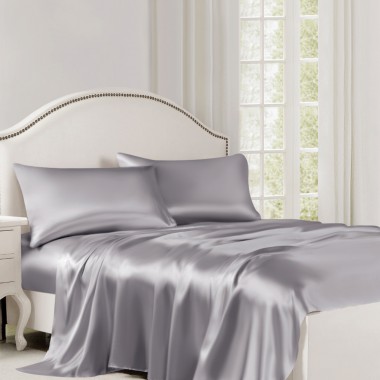 Cheap Silver 22 Momme Mulberry Silk Flat Sheet