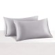 Cheap Silver 22 Momme Mulberry Silk Pillowcase with Hidden Zipper