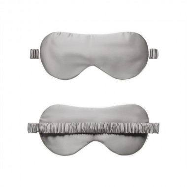 Cheap Silver & Ivory Suede Rose Silk Eye Mask