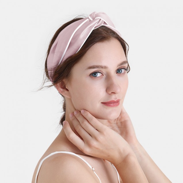 Cheap Suede Rose & Ivory Silk Headband