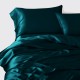 Cheap Teal 3 PCS 22 Momme Mulberry Silk Duvet Cover Set