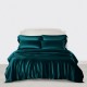 Cheap Teal 3 PCS 22 Momme Mulberry Silk Duvet Cover Set